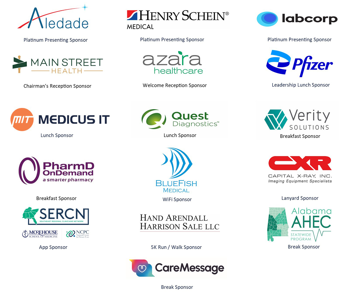Thank You to Sponsors 2023 Tabloid Portrait Sponsors